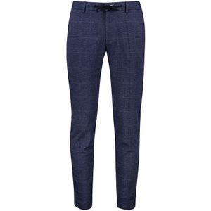 Born With Appetite - Chino Broek - Navy Geruit - Katoen