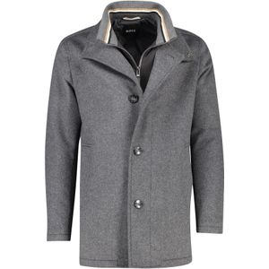 Boss Black Coxtan winterjas grijs wol
