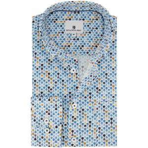 State of Art casual overhemd blauw geprint