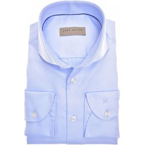 John Miller overhemd slim fit blauw effen