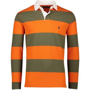 Polo Ralph Lauren rugby polo normale fit oranje gestreept katoen Big&Tall