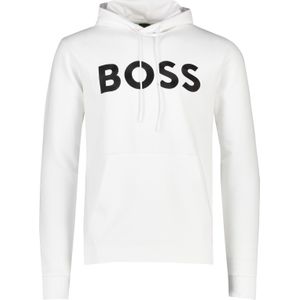 Hugo Boss sweater hoodie wit geprint katoen