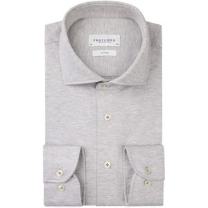 Profuomo - Overhemd - Grijs - Katoen - Slim Fit