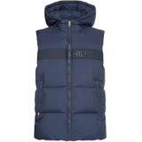 Tommy Hilfiger bodywarmer blauw geprint rits normale fit