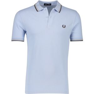 Fred Perry 2 knoops poloshirt lichtblauw uni