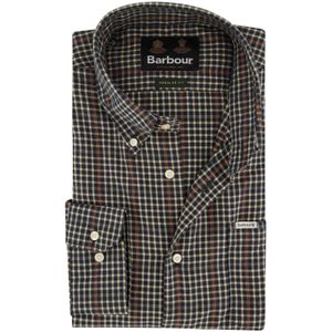 Barbour casual overhemd wijde fit donkerblauw geruit