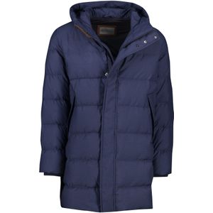 Corneliani winterjas effen donkerblauw waterdicht