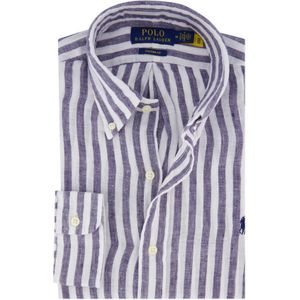 Polo Ralph Lauren - Overhemd - Navy Wit - Linnen - Gestreept