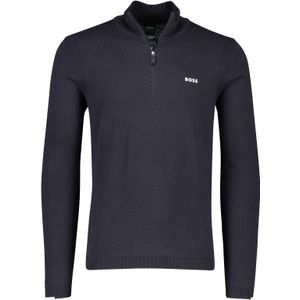 Hugo Boss half zip trui navy Ever-X QZ katoen