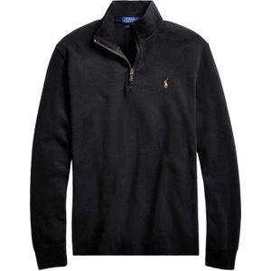 Polo Ralph Lauren trui effen zwart half zip Big & Tall