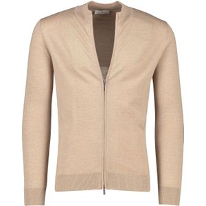 Thomas Maine vest beige merinowol ronde hals