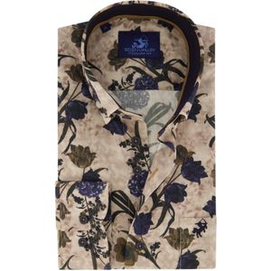 Eden Valley Regular Fit casual overhemd beige bloemen