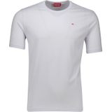 sportief Diesel T-shirt ronde hals effen wit