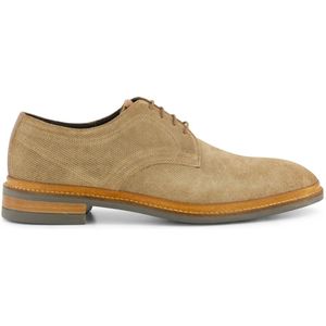 Giorgio nette schoenen beige effen leer textuur en veters