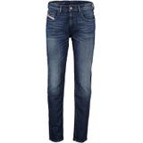Diesel jeans 5-p donkerblauw effen denim D-strukt
