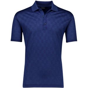 Paul&Shark polo blauw kobalt print