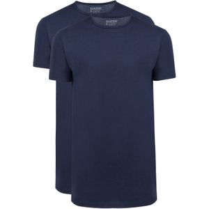 Slater T-shirt KM ml 7 donkerblauw effen katoen