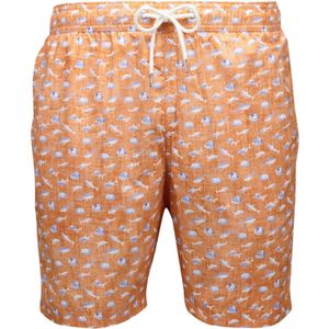 Paul&Shark zwemshort oranje haai&vis print Woven