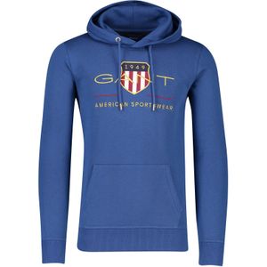 Katoenen Gant hoodie blauw geprint