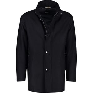 Hugo Boss winterjas donkerblauw normale fit wol