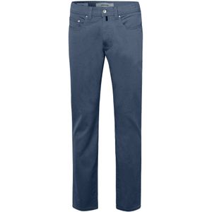 Pierre Cardin jeans Lyon donkerblauw effen denim zonder omslag
