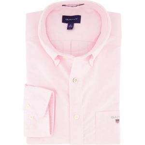 Gant casual overhemd normale fit roze effen katoen