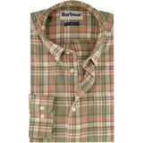 Barbour overhemd tailored fit linnen groen/ roze geruit