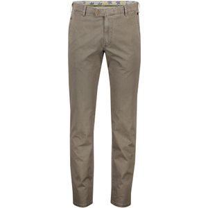 Meyer katoenen broek Tokyo bruin slim fit effen