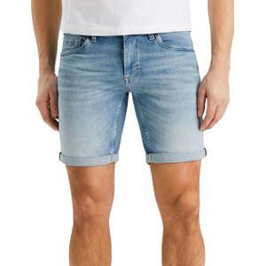 PME Legend korte broek blauw Nightflight effen katoen