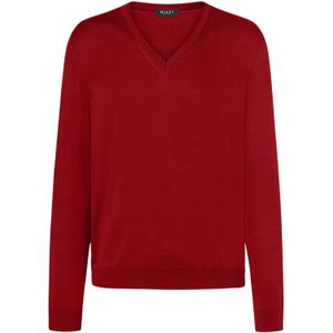 Maerz pullover rood merinowol v-hals
