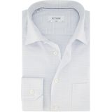 Eton overhemd wijde fit wit geruit
