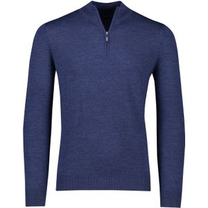 Portofino trui gemeleerd donkerblauw half zip