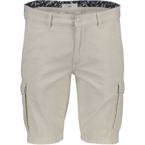 Brax bermuda licht beige rits+knoop sluiting katoen