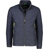 Hugo Boss winterjas donkerblauw effen rits normale fit