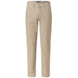 Pierre Cardin broek Future Flex beige effen katoen Tapered Fit