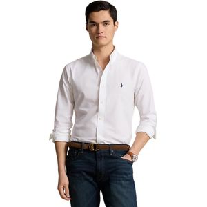 Polo Ralph Lauren casual overhemd normale fit wit effen katoen