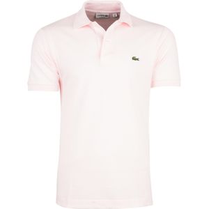 Lacoste polo wijde fit roze effen katoen