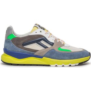 Sneakers Floris van Bommel groen blauw rubber en suede