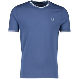 Blauw Fred Perry t-shirt katoen normale fit