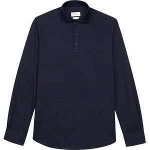 Profuomo polo normale fit donkerblauw effen katoen