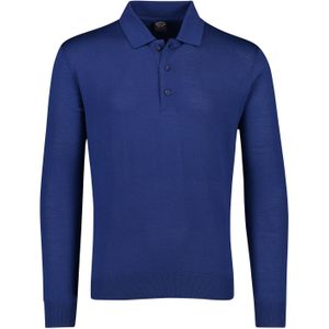 Paul & Shark polo wijde fit donkerblauw effen wol