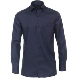 Casa Moda overhemd mouwlengte 7 normale fit donkerblauw effen katoen