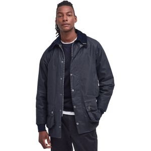 Barbour Beaufort winterjas donkerblauw effen normale fit katoen