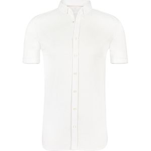Desoto overhemd wit korte mouw slim fit effen katoen