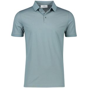 Born With Appetite polo normale fit blauw effen katoen 3 knoops