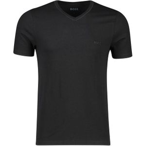 Hugo Boss t-shirt v hals 3 pack zwart uni 100% katoen