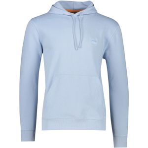 Hugo Boss hoodie sweater lichtblauw effen 100% katoen