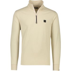 Butcher of Blue trui half zip beige katoen