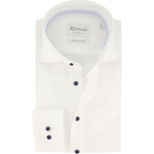 Overhemd Michaelis business Slim Fit wit effen strijkvrij