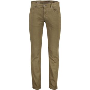 Khaki Alberto jeans effen katoen met zakken